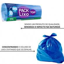 Blue Reinforced Garbage Bag Sizes 15, 30, 50 And 100 Liters - 藍色 15L - 查看 2