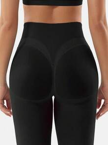 Yefecy Women's Butt Lifting Tight Pants, High Impact, Seamless Workout Leggings, High Waist Tummy Control Yoga Pants - màu đen - Xem 3