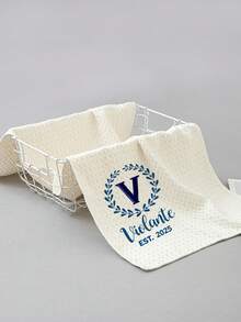 New Home Gift Kitchen Towels, Embroidered Tea Towels, Couples Gift Housewarming Gift, Anniversary Gift For Wife, Home Decor Family Name 35*75cm/95g - Multicolor - View 12