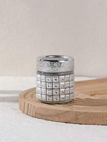 1 pieza/1 set Quemador de incienso de hierro hueco exquisito con tapa, quemador de aromas, adorno decorativo. Es adecuado para la decoración del hogar, dormitorios, salas de estar (como decoración central), oficinas, lugares de yoga y fiestas, creando una atmósfera elegante.