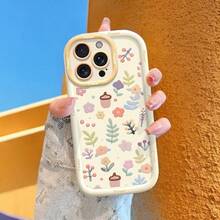 A Cute Dog,Pink Bow Phone Case Which Can Be Matched With A Same-Style Mobile Phone Charm Phone Case Compatible With IPhone17/17 AIR/17 PROMAX/17 PRO/16/7/8/11/12/13/14/15/X/XR/Xs/Plus/Pro/Pro Max/SE2/16E - antique white - View 8