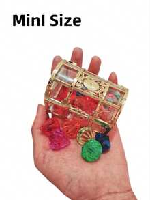 6/10/15件潜水宝石泳池玩具，钻石宝箱游泳宝石海盗潜水玩具套装，水下游泳玩具游戏礼品（金色） - 彩色 - 查看 4