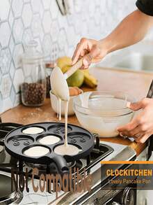 7 Pcs Non-Stick Pancake Pan Set - Easy To Clean, Heat-Resistant Handle, Great For Breakfast And Outdoor Cooking, Ideal For Home And Camping Kitchen Items Kitchen Accessories Kitchen Kitchen Tools