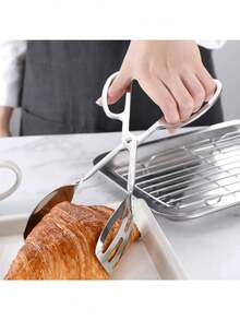 1 szt. 10-calowe szczypce do sałatek ze stali nierdzewnej, szczypce do grilla, szczypce do bufetu samoobsługowego, przybory cateringowe na wesela i imprezy