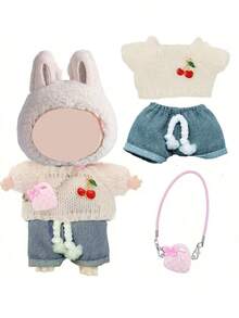 Doll Clothes For Labubu Labubu Outfit Sets, Suitable For 17cm Doll Clothes/Accessories, Doll Collection Wardrobe, Labubu Doll Bag And Accessories, Cloth Doll Costumes - Multicolor - View 4