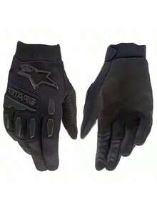Alpinestars 骑行自行车手套男女山地车全地形车小轮车越野摩托车手套山地自行车自行车越野摩托车赛车手套 - 黑色 - 查看 3