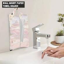 1 pieza/2 piezas/4 piezas Soporte para toallas de papel con ilustración soñadora impresa - Caja de pañuelos de tela de poliéster rectangular con cuerda colgante, adecuada para sala de estar, dormitorio, baño y coche, accesorio de decoración del hogar de moda, patrón elegante, estructura duradera, almacenamiento funcional - Multicolor - Ver 5