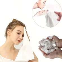 50/100pcs Portable Compressed Towel Disposable Face Cleaning Soft Compressed Hand Wipe Towel Non-Woven Makeup Wipes - No Pattern - View 5
