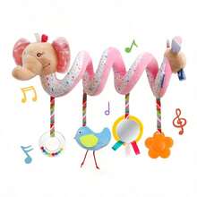 1个婴儿玩偶，适用于婴儿车和汽车座椅，驴子和大象毛绒玩具，适合新生男婴和女婴，婴儿必备，柔软的活动玩偶，适合3个月以上的婴儿，送给准妈妈的最佳礼物，适合圣诞节、万圣节、生日、斋月派对等场合。