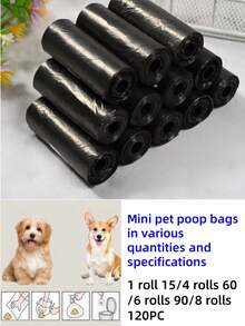 汽车迷你垃圾桶，一次性垃圾袋，方便的垃圾袋收纳袋 - 黑色 - 查看 1