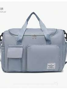 Borsa da viaggio sportiva alla moda per esterni, borsa a spalla di grande capacità, zaino e borsa a mano - Blu - Visualizzare 11