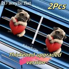 3pcs Cute Cat Car Ventilation Air Freshener Clip - Creative Hoodie Cat, Milk Tea Cat, Bell Cat Designs, 2D Acrylic Car Ventilation Decoration Clip, Comes With Aromatherapy Sheet, Deodorization + Random Scents, Car Air Freshener, Car Interior Decoration, Perfect Gift For Family And Friends