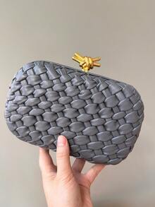 2025 Fashionable New Women's Clutch Bag, High-End Niche Design Woven Bag, Elegant Evening Bag, Handheld, Shoulder, Crossbody Chain, High-Quality Exquisite Small Bag - Multicolor - View 18