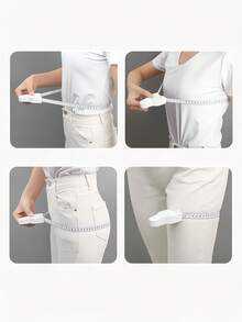 Nastro da fitness compatto in plastica - Strumento di misurazione della circonferenza corporea facile da usare per braccia, gambe, vita e torace - Righello morbido portatile per studenti e uso domestico, metro a nastro, metro a nastro telescopico automatico per misurazione corporea e perdita di peso, metro da sarta preciso per sartoria, cucito, fitness, artigianato, abbigliamento