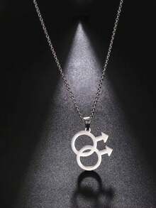 LGBT Pendant Necklace - Silver - View 12