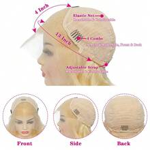 Body Wave 13x6 HD Transparent 613 Lace Frontal Human Hair Wig Honey Blonde Color Brazilian 13x4 Lace Front Wig For Women - S613 - 查看 5