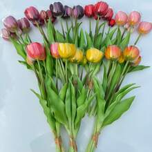 3 buc lalele artificiale la atingere reală, de înaltă calitate, fierbinți în Arabia Saudită, decorațiuni pentru casă, biroul hotelului, buchete de mireasă, decor pentru masă