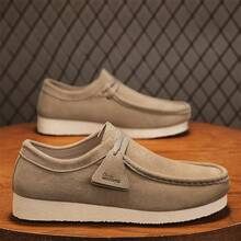 （尺码偏小，建议选购大一码）男士复古休闲乐福鞋，防滑、透气、舒适、时尚简约 - 卡其色 - 查看 5