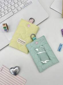 1 Stück gesteppte Liebes-Kartentasche, Damen Kleine/Große Kapazität Kartentasche, Studenten Kartenhalter Geldbörse, Bankkarten Tasche für Frauen, Mini Geldbörse, Münzbörse, Geldtasche, Y2K