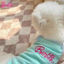 Mattel 1PC Barbie Officially Licensed Barbie Pet Vest Orange Blue Dog Vest Cute  Clothing Soft Pet Printed Puppy Vest (Small Medium For Dogs Cats)