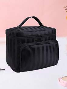 1pc Stylish Cosmetic Handbag - Lightweight, Water-Resistant, Polyester Lining, Perfect For Women Outdoor Travel And Everyday Use - Zipper Closure, Carry-On Toiletry Wash Bag - Multicolor - View 10
