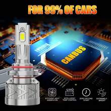 JINGMA 2pcs 300W High-Power Super Bright LED Bulbs H1/H4/H7/9005/H4/9003/HB2/H11/H16/9005/9006/9012, 150000LM, 6500K, 900% Brighter, Durable Aluminum Base, Plug-N-Play Bulbs For Auto Replacement, 12V - H1 - 查看 3