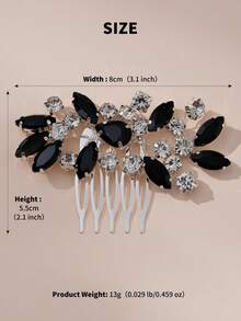 优雅发梳装饰，适用于盘发造型、婚礼派对、日常发饰，情人节配饰