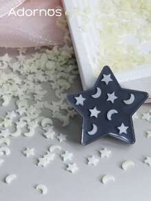 10g Luminous Stars Moon Soft Clay Flakes For Epoxy Resin Filling Green Light Stars Moon Soft Pottery DIY Earrings Keychains Making Accessories