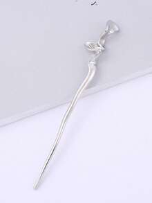 3pcs/1pc Metallic Hair Clip, Minimalist Geometric Line Design, New Chinese Style Retro Hair Accessory For Women, Bun Extension, Hair Bun Maker, Bun Hair Piece, Hair Styling Pins, Pins For Hair, Bobby Pins