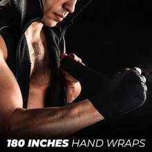 DEFY Professional 180 Inch Hand Wraps Boxing Muay Thai Elastic Bandages Men & Women -Pair - White - View 11
