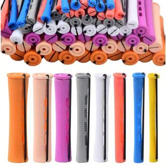Wholesale 40pcs Hair Perm Rods Set 4 Sizes Hair Rollers Curlers Cold Wave Rods For Women Long Short Hair DIY Hairdressing Styling Tools, Hair Styling Kit, For Barber Salon Beauty Travel Essentials