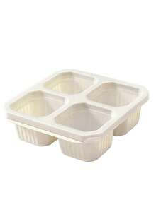 1 件 4 格便当盒、零食容器、便当盒、食品储存容器、可重复使用、餐食准备午餐容器、轻便、可堆叠、微波炉、冰柜、洗碗机、便当盒、易于包装各种零食和水果，可轻松放入背包或午餐袋 - 彩色 - 查看 17