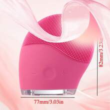 Electric Facial Cleanser, Facial Cleansing Brush, Facial Scrubber, Beauty Deep Cleansing Sucker, Blackhead Remover, Electric Deep Cleansing, Facial Cleansing Brush Suitable For Both Men And Women, Rechargeable Model - 粉色 - 查看 6