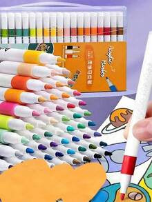 2/12/24 Colores Marcadores de Pintura Acrílica, Bolígrafos para Manualidades y Dibujo de Arte DIY, Marcadores de Pintura a Base de Agua para Pintura y Creación DIY, Aptos para la Mayoría de Superficies Incluyendo Piedra, Vidrio, Huevos de Pascua, Madera, Cerámica y Tela, Inodoros y Lavables, Multicolores, Suministros para Fiestas de Halloween y Navidad