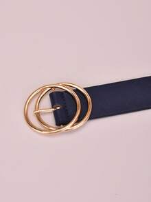 1pc Minimalist Fashion Versatile Women's Belt - Navy Blue - View 2