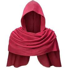 COS Medieval Hooded Scarf, Renaissance Hooded Scarf, Cosplay Costume For Stage Performance, Performance Outfit