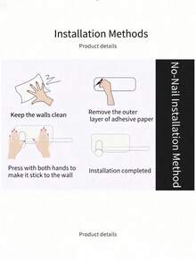 House Essentials Kitchen Items 1pc Self-Adhesive Wall-Mounted Black Paper Towel Holder, Easy To Install, Suitable For Kitchen, Bathroom, Cabinet, Sink, Balcony, And Can Also Be Used To Store Cling Film/Paper Towels, An Essential Multipurpose Paper Towel Storage Item!