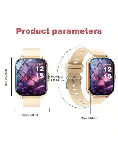 New Full Touch HD Slimme Horloge (Dial, Answer) Wireless Call Function, Massive Faces, Exercise Monitoring, Message Reminder View, Multiple App Reminders, roid IOS Phones, Perfect Men Women view 5