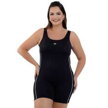 Nexis Plus Size Jumpsuit Swimsuit With Legs For Swimming And Water Aerobics - Black/White - View 11