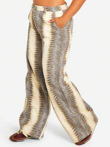 Women's Leopard Print Jeans High Waisted Cheetah Pants Leg Stretchy Wide Leg Jeans   Leopard Pants - Nhiều màu - Xem 6