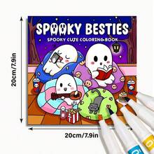1 pezzo Libro da colorare comodo e carino a tema fantasma, adatto per la colorazione di Ognissanti, può essere utilizzato anche come decorazione, regalo o souvenir per Ognissanti