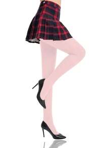 1双女士塑形高弹柔软不透明连裤袜秋季万圣节黑色连裤袜冬季女装哥特风连裤袜加大码丝袜渔网袜 - 彩色 - 查看 18
