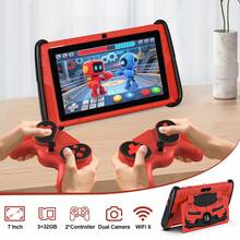 PRITOM Tablet para niños, Tablet de 7 pulgadas para niños con 3GB de RAM y 32GB de ROM, Android 15, Tablet para niños pequeños con WiFi 6, A333 de 5 núcleos, pantalla IPS, cámara dual, control parental, 3500mAh, tabletas educativas para niños con funda (sin adaptador)