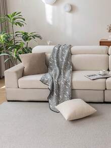 1 st stretchigt sofföverdrag, enfärgat nordisk stil 3D-design, lämpligt för alla årstider, hem och vardagsrum sofföverdrag halkfritt repfritt överdrag för vardagsrum sovrum arbetsrum soffa fåtölj loveseat schäslong - Beige - Visa 4