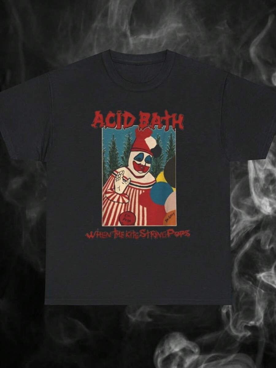 Acid Bath Shirt , When The Kite String Pops Shirt , Underground Band Shirt , Vintage 90s T Shirt , Vintage Acid Bath Shirt - 黑色 - 查看 1