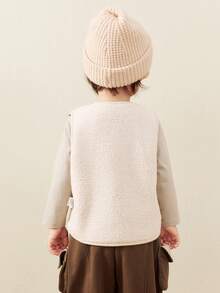 Áo khoác nỉ hai mặt cho trẻ em 2-5 tuổi, dày dặn, mềm mại, ấm áp và thoải mái, áo khoác ngoài mùa thu. - thẻ vỏ - Xem 3