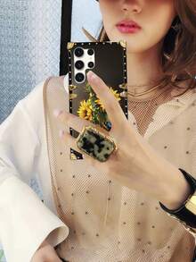 Flower 1pc Sunflower Pattern Rectangle Phone Case Compatible With Samsung Galaxy S25Ultra/S25Edge/S24+/S24 Ultra 5G/S24FE/A55 5G/A56 5G/Note20 Ultra/Note10+