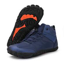 Unisex Lightweight Breathable Wide-Fit Knitted Mesh Hiking Shoes, Outdoor Casual Shoes, Men's Sports Shoes With Rubber Outsole, Cross-Border Plus Size Outdoor Hiking Trekking Shoes