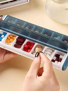 1pc Travel Pill Organization: Pill Organizer 7 Days, Daily Pill Box, Weekly Travel Pill Box, Cute Pill Holder To Hold Vitamins, Medications, Pills, Supplements