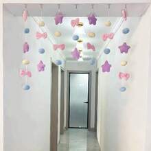 7/9 件套，可爱粉色心形窗帘，房间悬挂装饰，卧室隔断帘，家居装饰，适用于婚礼、生日派对、聚会装饰 - 多色-房間裝飾 - 查看 14